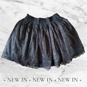 Forever 21 Black Mini Skirt with White Polka Dots